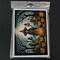 Edge Collections - 5" x 7" - Orange - La Llorona Skeleton Spooky Halloween Greeting Cards - 8 Pieces
